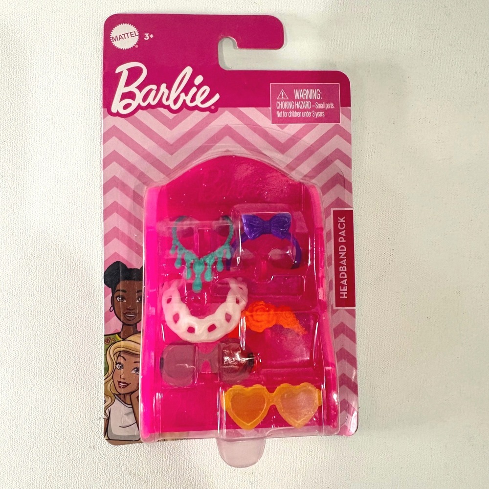 Mattel Barbie Headband Pack Accessory Set GVY22 Necklaces Sunglasses New NIP